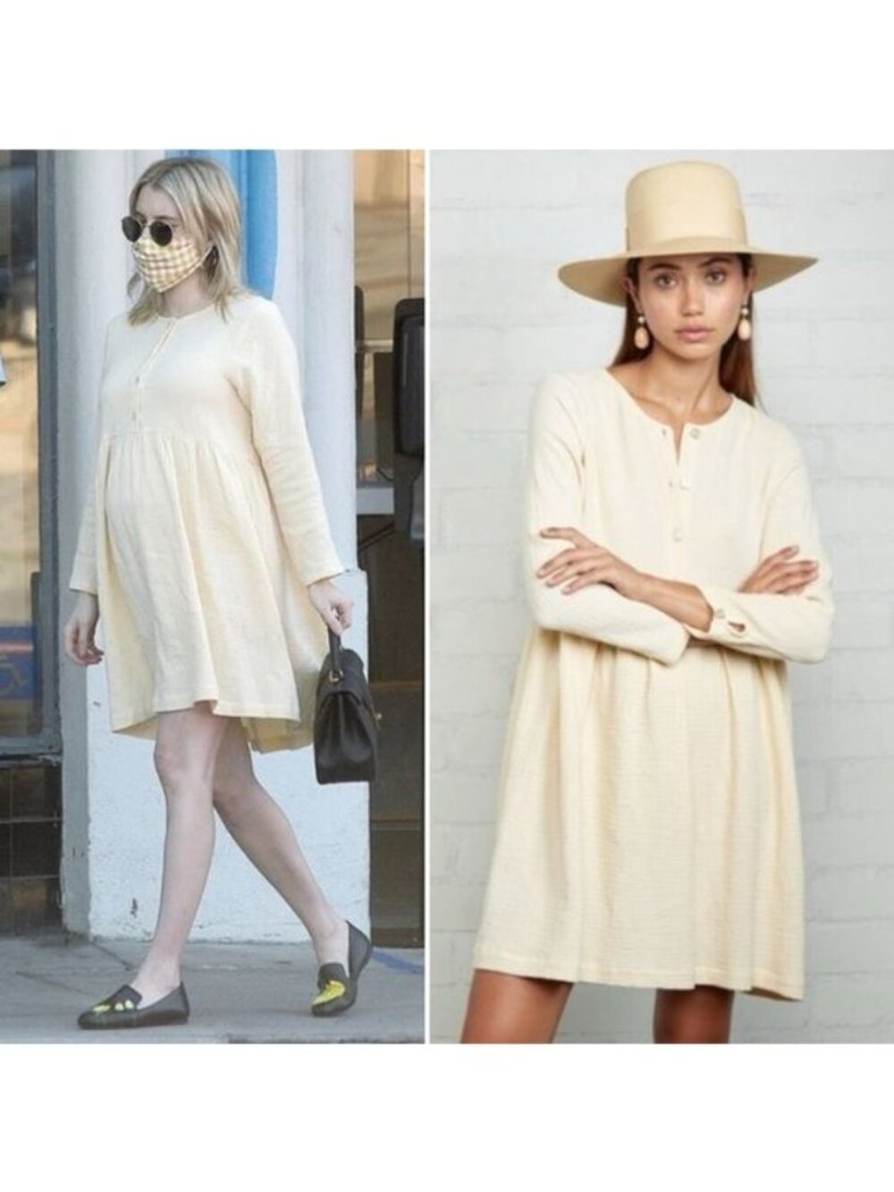 RACHEL PALLY  Gauze Rocio Dress in Soft Yellow Size Medium